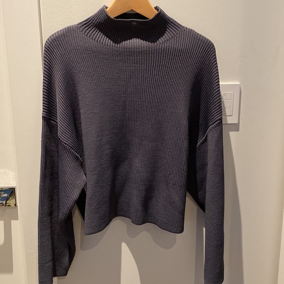Zara gunmetal grey oversized turtleneck sweater - Picture 2 of 4